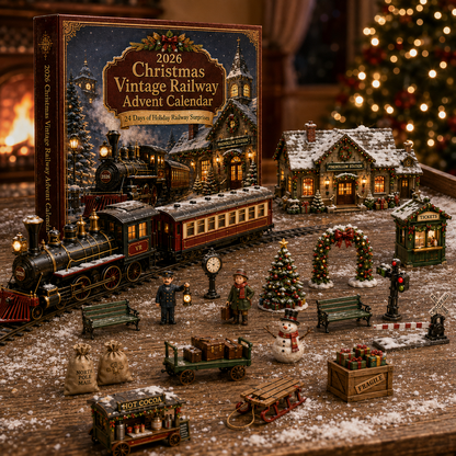 2026 Vintage Christmas Railway Advent Calendar 🚂🎄 – 24 Days of Festive Surprises
