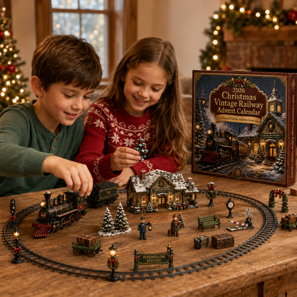 2026 Vintage Christmas Railway Advent Calendar 🚂🎄 – 24 Days of Festive Surprises