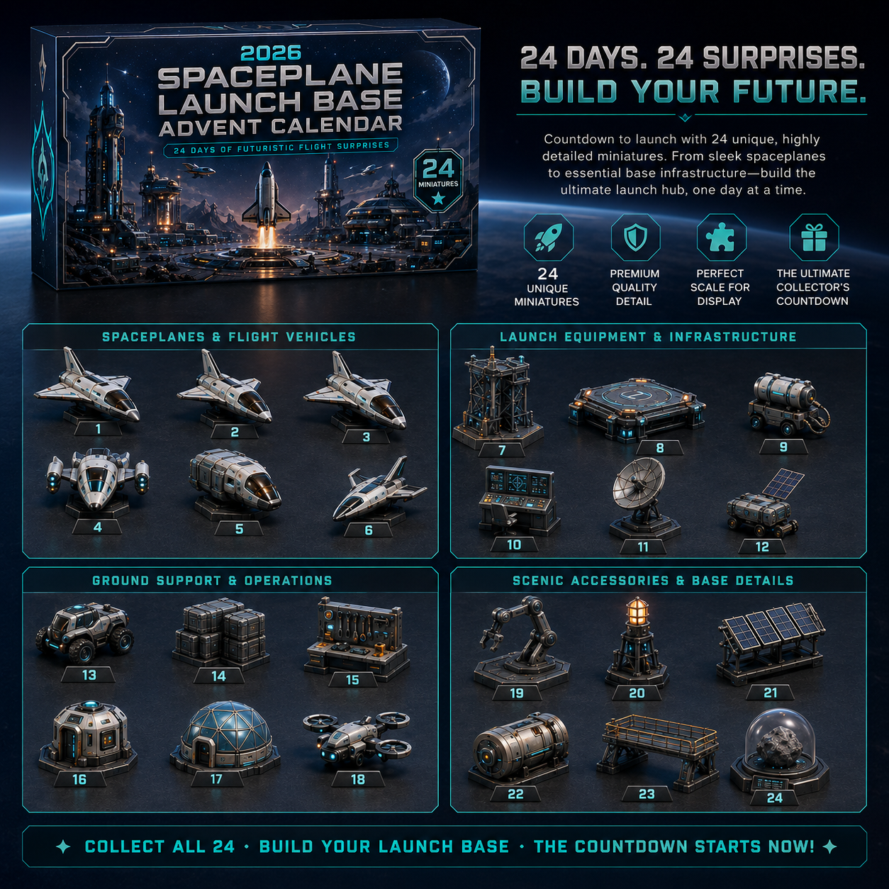 2026 Space Mission Advent Calendar 🚀🛰️ – 24 Days of Miniature Space Adventures