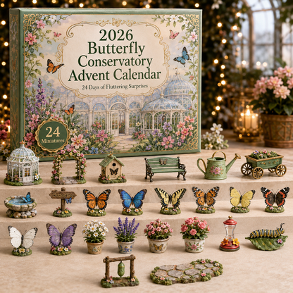 2026 Butterfly Conservatory Advent Calendar 🦋🌿 – 24 Days of Miniature Garden Surprises