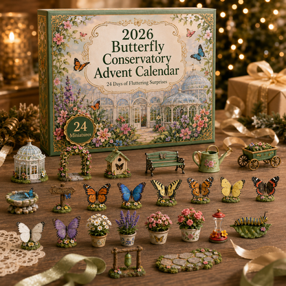 2026 Butterfly Conservatory Advent Calendar 🦋🌿 – 24 Days of Miniature Garden Surprises
