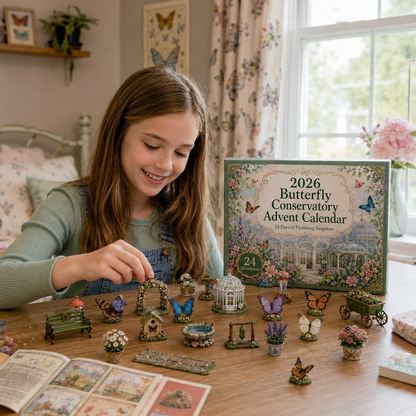 2026 Butterfly Conservatory Advent Calendar 🦋🌿 – 24 Days of Miniature Garden Surprises