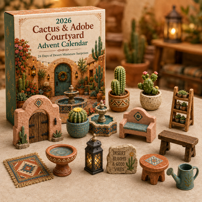 2026 Desert Courtyard Advent Calendar 🌵☀️ – 24 Days of Miniature Southwestern Surprises