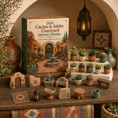 2026 Desert Courtyard Advent Calendar 🌵☀️ – 24 Days of Miniature Southwestern Surprises