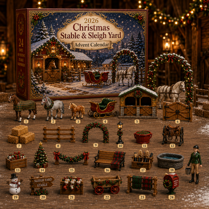 2026 Christmas Stable Advent Calendar 🎄🐴 – 24 Days of Santa's Sleigh Surprises
