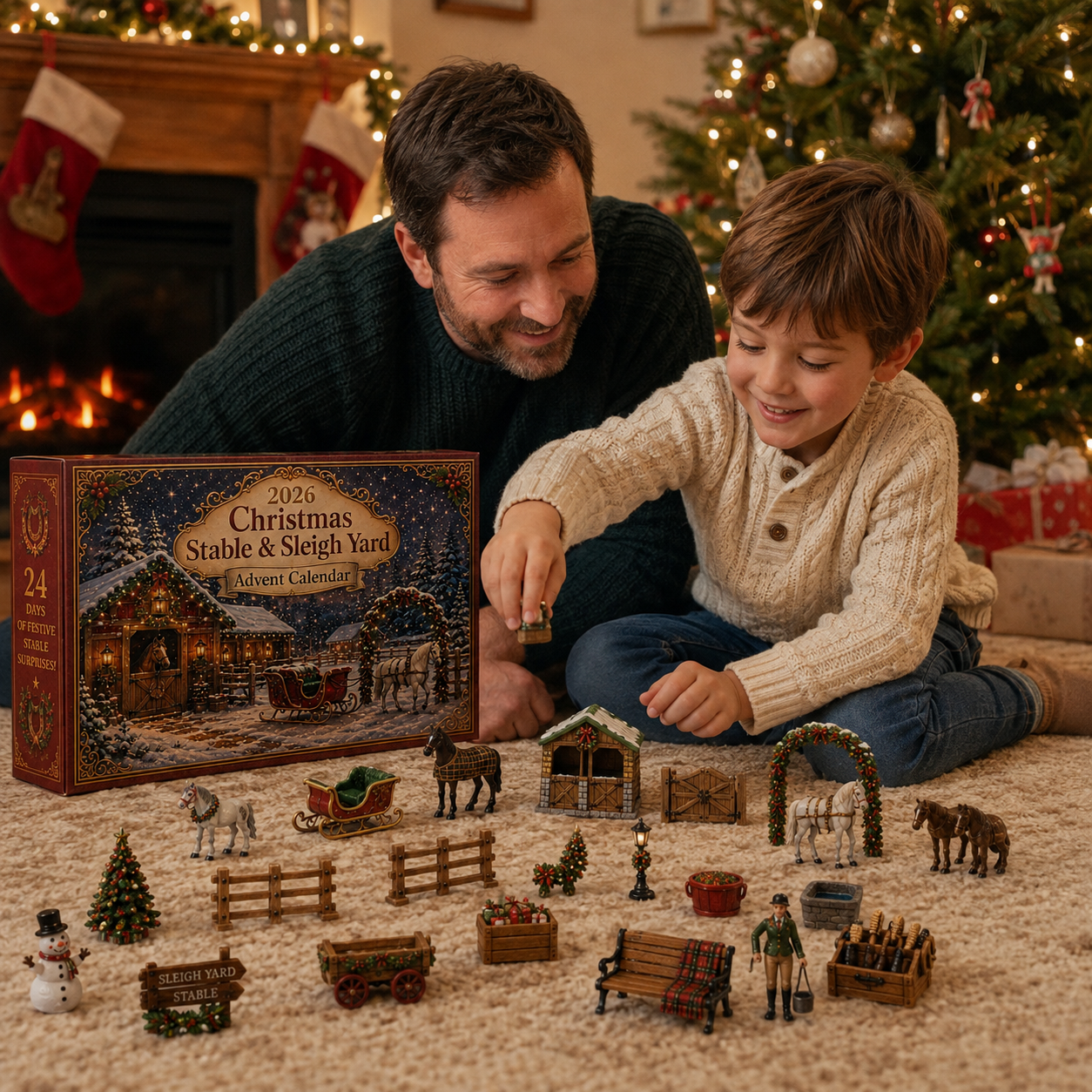 2026 Christmas Stable Advent Calendar 🎄🐴 – 24 Days of Santa's Sleigh Surprises