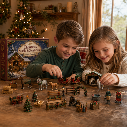 2026 Christmas Stable Advent Calendar 🎄🐴 – 24 Days of Santa's Sleigh Surprises