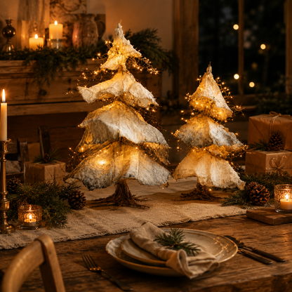 Windswept Winter Trees – Lighted Sculptural Tree Set