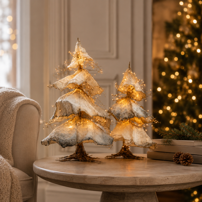 Windswept Winter Trees – Lighted Sculptural Tree Set