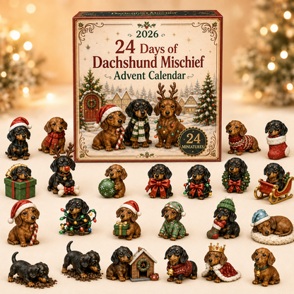 2026 Dachshund Mischief Advent Calendar 🐶🎄 – 24 Days of Doxie Surprises