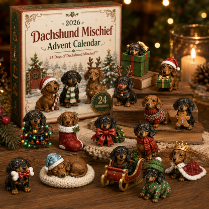 2026 Dachshund Mischief Advent Calendar 🐶🎄 – 24 Days of Doxie Surprises