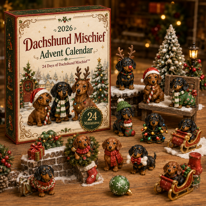 2026 Dachshund Mischief Advent Calendar 🐶🎄 – 24 Days of Doxie Surprises