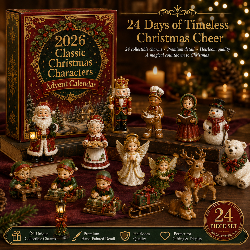 Classic Christmas Characters miniature collection displayed together