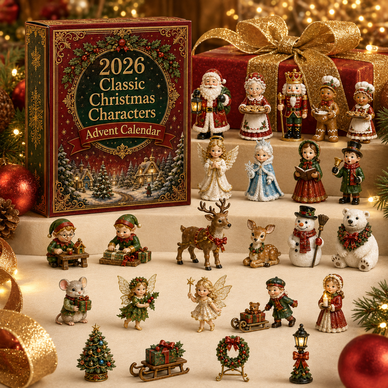 2026 Classic Christmas Characters Advent Calendar 🎄✨ – 24 Days of Festive Surprises