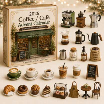 2026 Cozy Café Advent Calendar ☕🎄 – 24 Days of Miniature Coffee Shop Surprises