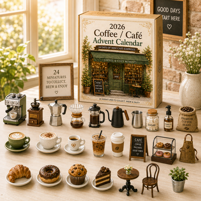 2026 Cozy Café Advent Calendar ☕🎄 – 24 Days of Miniature Coffee Shop Surprises