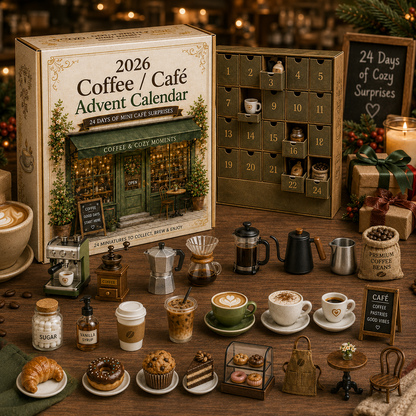 2026 Cozy Café Advent Calendar ☕🎄 – 24 Days of Miniature Coffee Shop Surprises