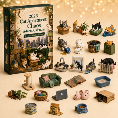 2026 Cat Apartment Chaos Advent Calendar 🐱🏠 – 24 Days of Feline Mischief
