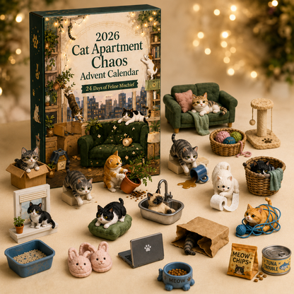 2026 Cat Apartment Chaos Advent Calendar 🐱🏠 – 24 Days of Feline Mischief