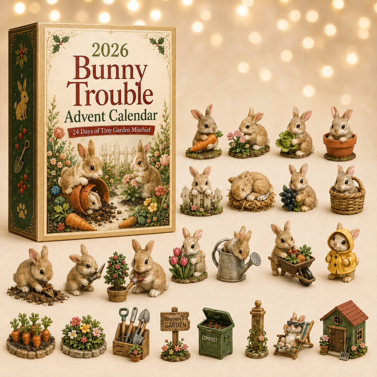 2026 Bunny Trouble Advent Calendar 🐰✨ – 24 Days of Playful Bunny Surprises