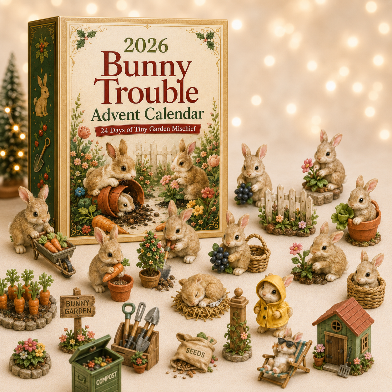 2026 Bunny Trouble Advent Calendar 🐰✨ – 24 Days of Playful Bunny Surprises