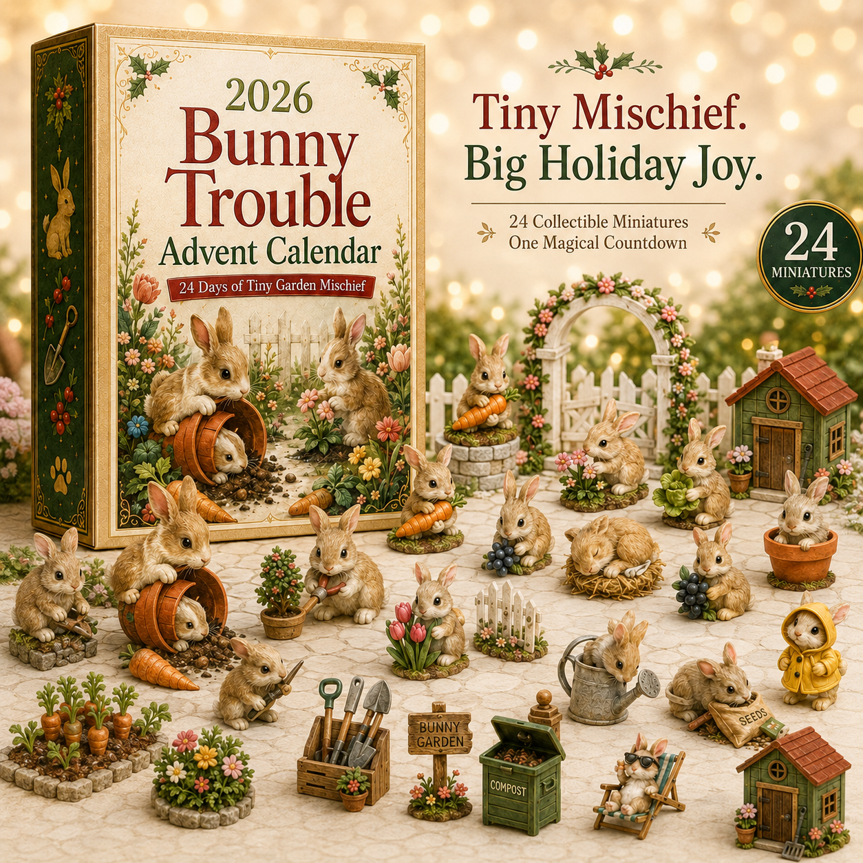 2026 Bunny Trouble Advent Calendar 🐰✨ – 24 Days of Playful Bunny Surprises