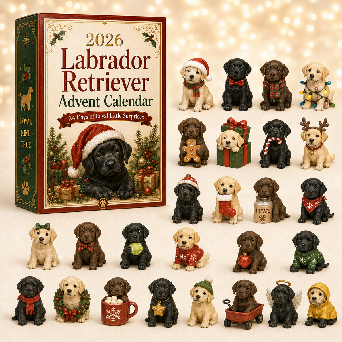 2026 Labrador Trouble Advent Calendar with 24 Labrador miniature surprises