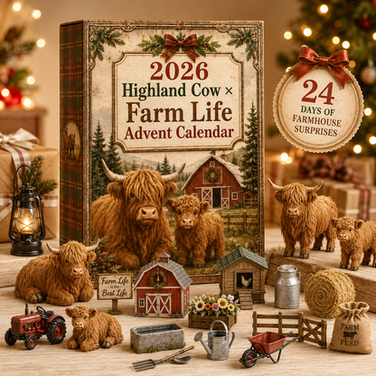 2026 Highland Cow Farm Life Advent Calendar 🐮🌾 – 24 Days of Cozy Farm Surprises