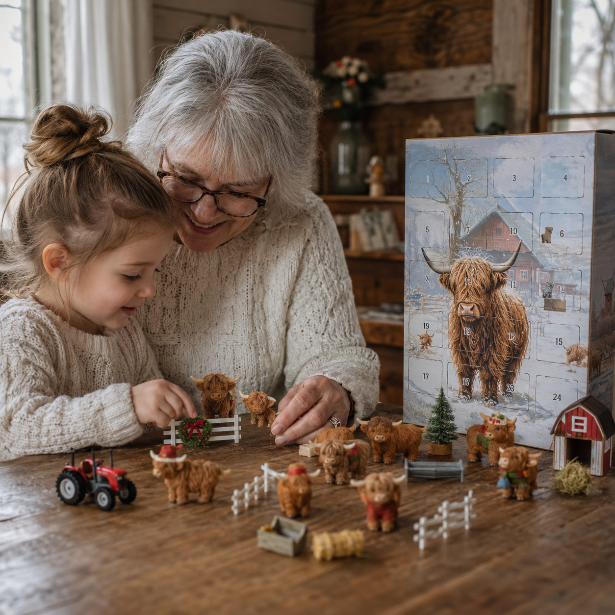 2026 Highland Cow Farm Life Advent Calendar 🐮🌾 – 24 Days of Cozy Farm Surprises