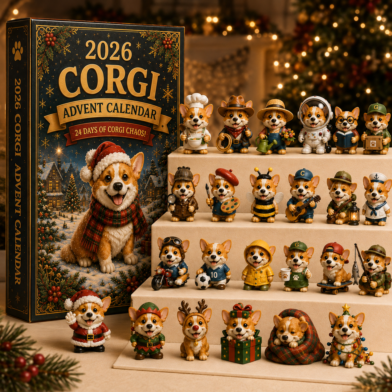 2026 Corgi Chaos Advent Calendar 🐶🎄 – 24 Days of Corgi Mischief