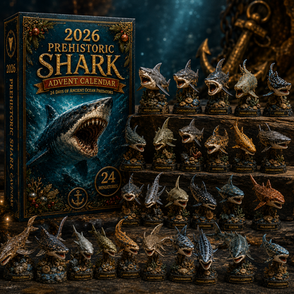 2026 Prehistoric Shark Advent Calendar 🦈🦖 – 24 Days of Ancient Ocean Discoveries