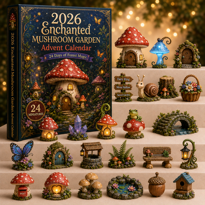 2026 Enchanted Mushroom Garden Advent Calendar 🍄✨ – 24 Days of Magical Miniature Surprises