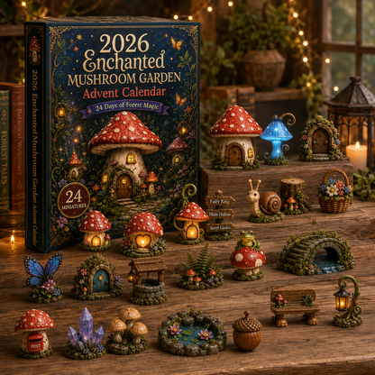 2026 Enchanted Mushroom Garden Advent Calendar 🍄✨ – 24 Days of Magical Miniature Surprises