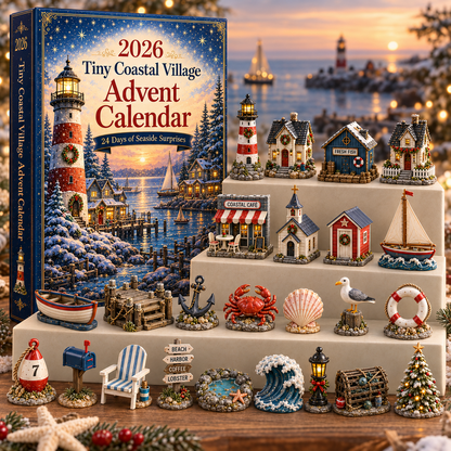 2026 Miniature Coastal Village Advent Calendar 🌊🏡 – 24 Days of Seaside Surprises