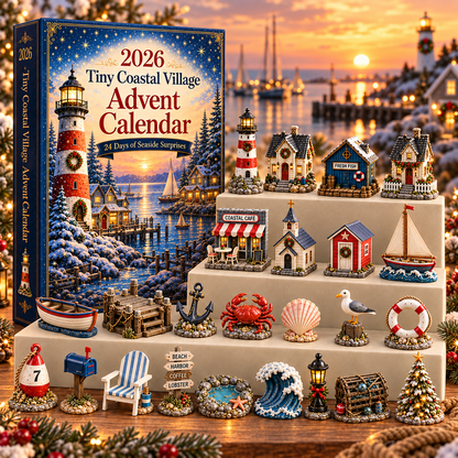 2026 Miniature Coastal Village Advent Calendar 🌊🏡 – 24 Days of Seaside Surprises