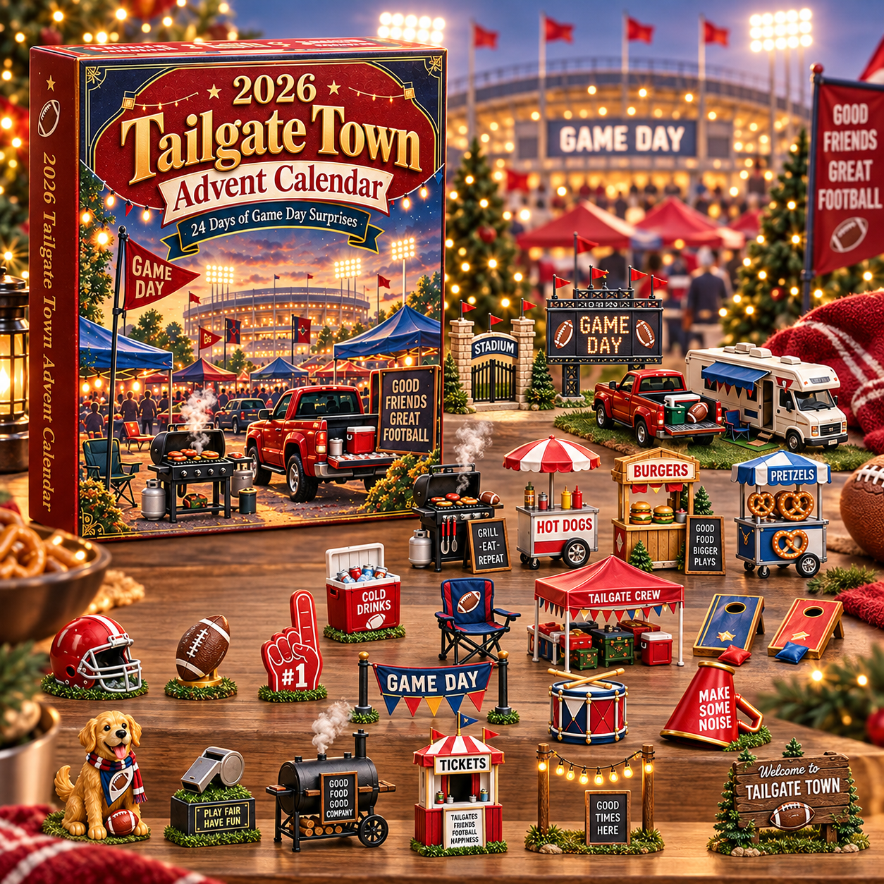 2026 Tailgate Town Advent Calendar 🏈🎄 – 24 Days of Game Day Surprises