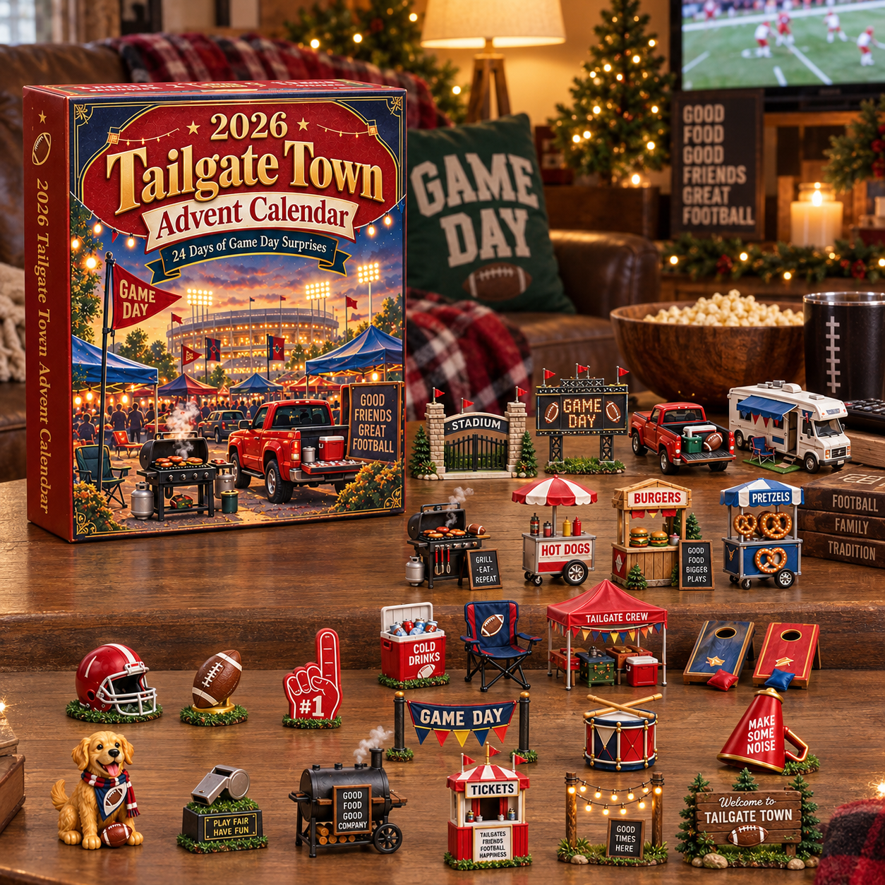 2026 Tailgate Town Advent Calendar 🏈🎄 – 24 Days of Game Day Surprises