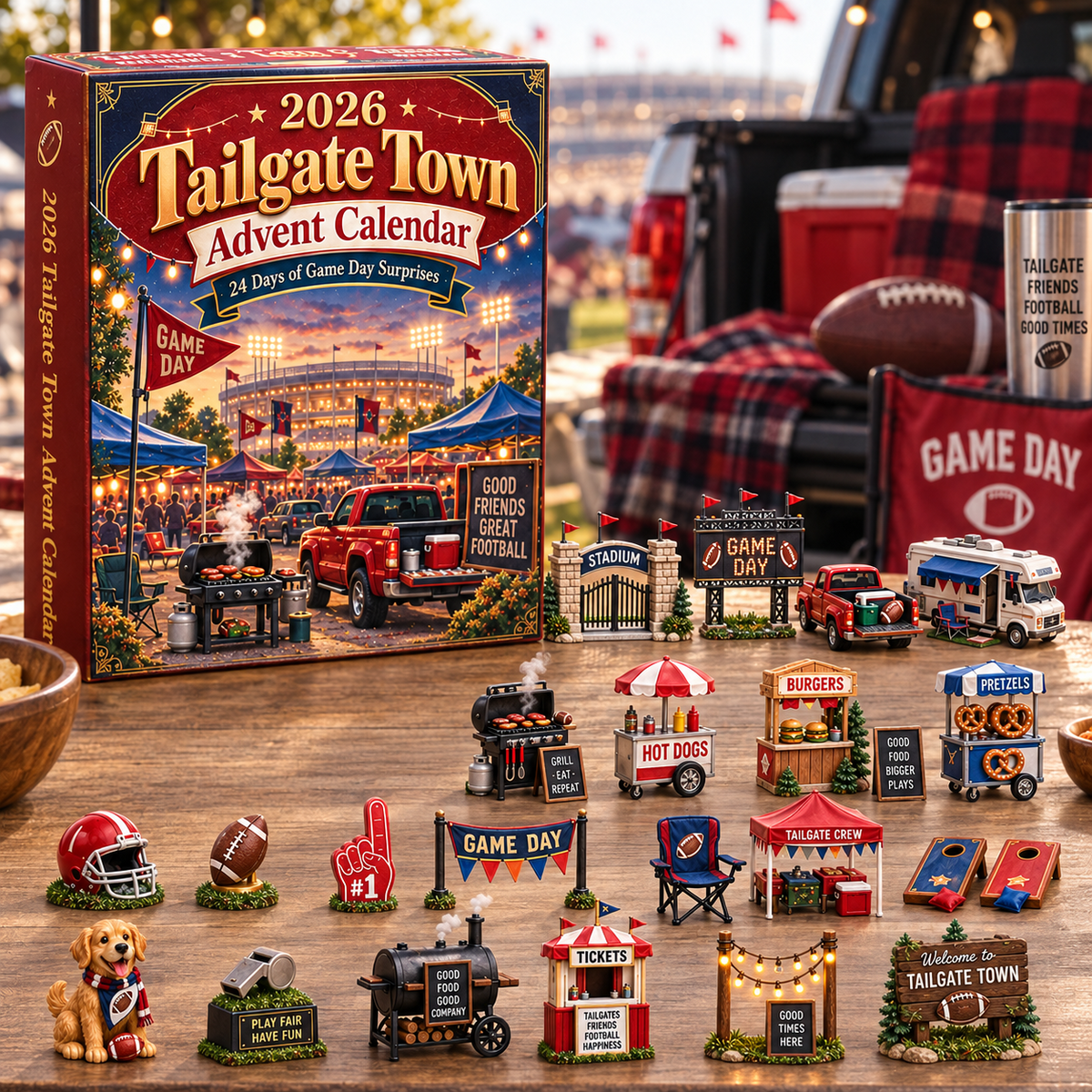 2026 Tailgate Town Advent Calendar 🏈🎄 – 24 Days of Game Day Surprises