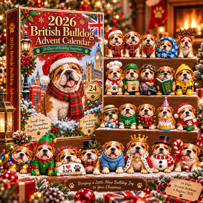2026 Bulldog Trouble Advent Calendar 🐶🎄 – 24 Days of Bulldog Mischief
