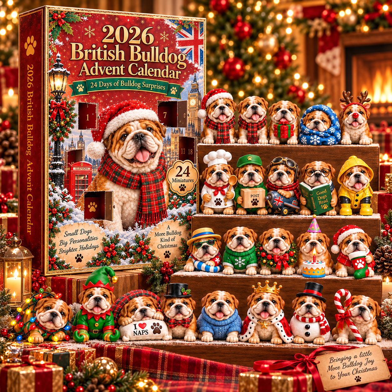 2026 Bulldog Trouble Advent Calendar 🐶🎄 – 24 Days of Bulldog Mischief