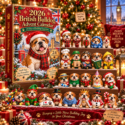 2026 Bulldog Trouble Advent Calendar 🐶🎄 – 24 Days of Bulldog Mischief