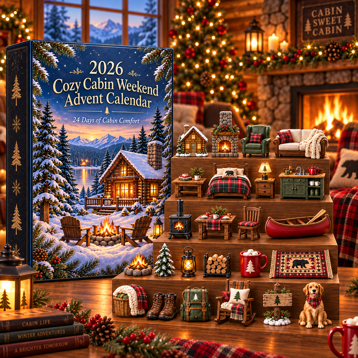 2026 Cozy Cabin Weekend Advent Calendar 🏕️🔥 – 24 Days of Cozy Cabin Adventures
