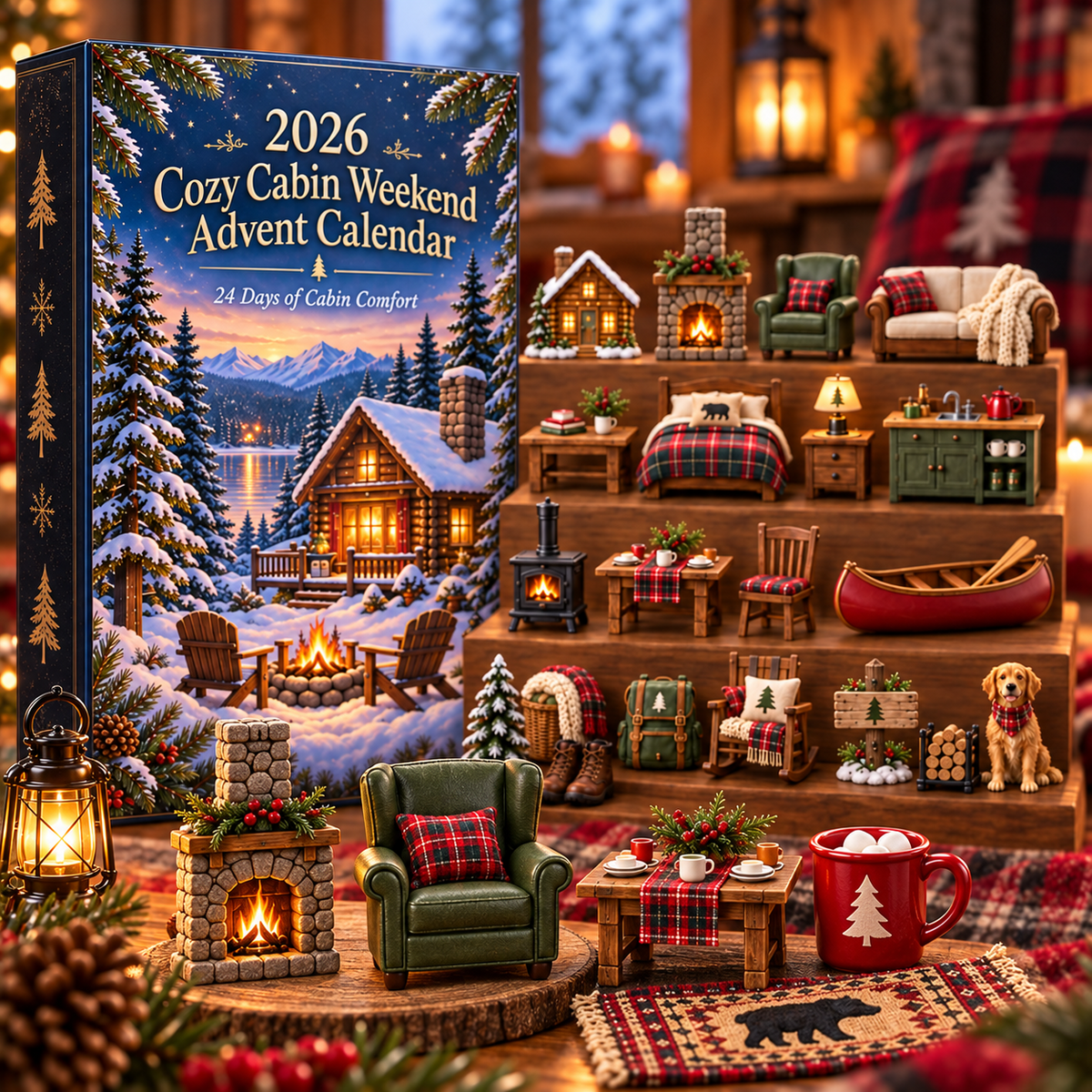 2026 Cozy Cabin Weekend Advent Calendar 🏕️🔥 – 24 Days of Cozy Cabin Adventures