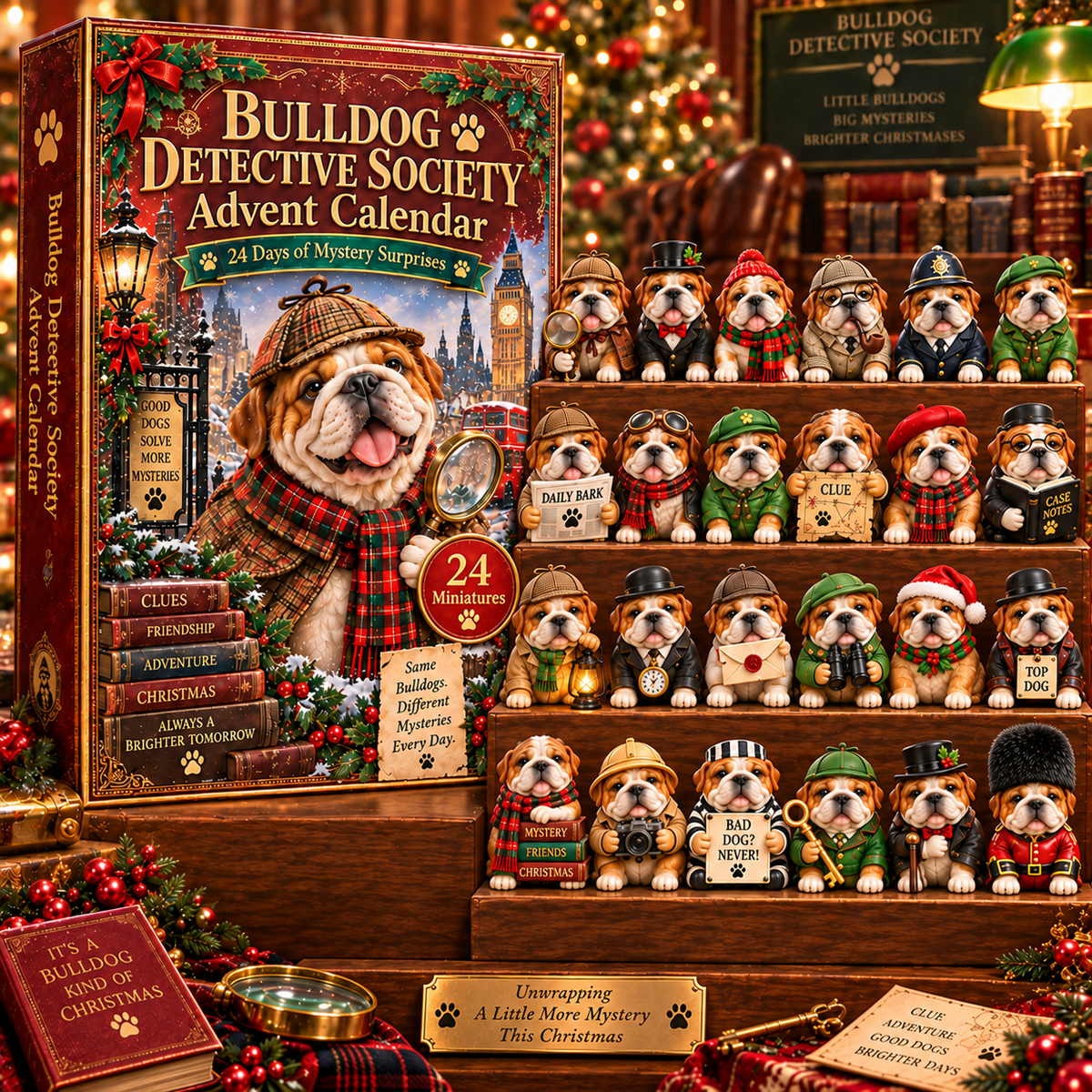 2026 Bulldog Detective Society Advent Calendar 🐶🔎 – 24 Days of Mystery & Mischief