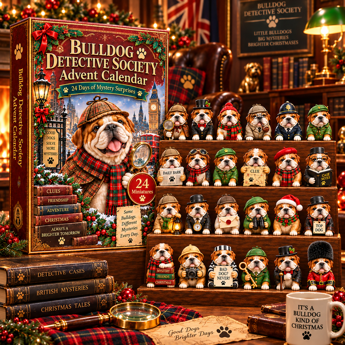 2026 Bulldog Detective Society Advent Calendar 🐶🔎 – 24 Days of Mystery & Mischief