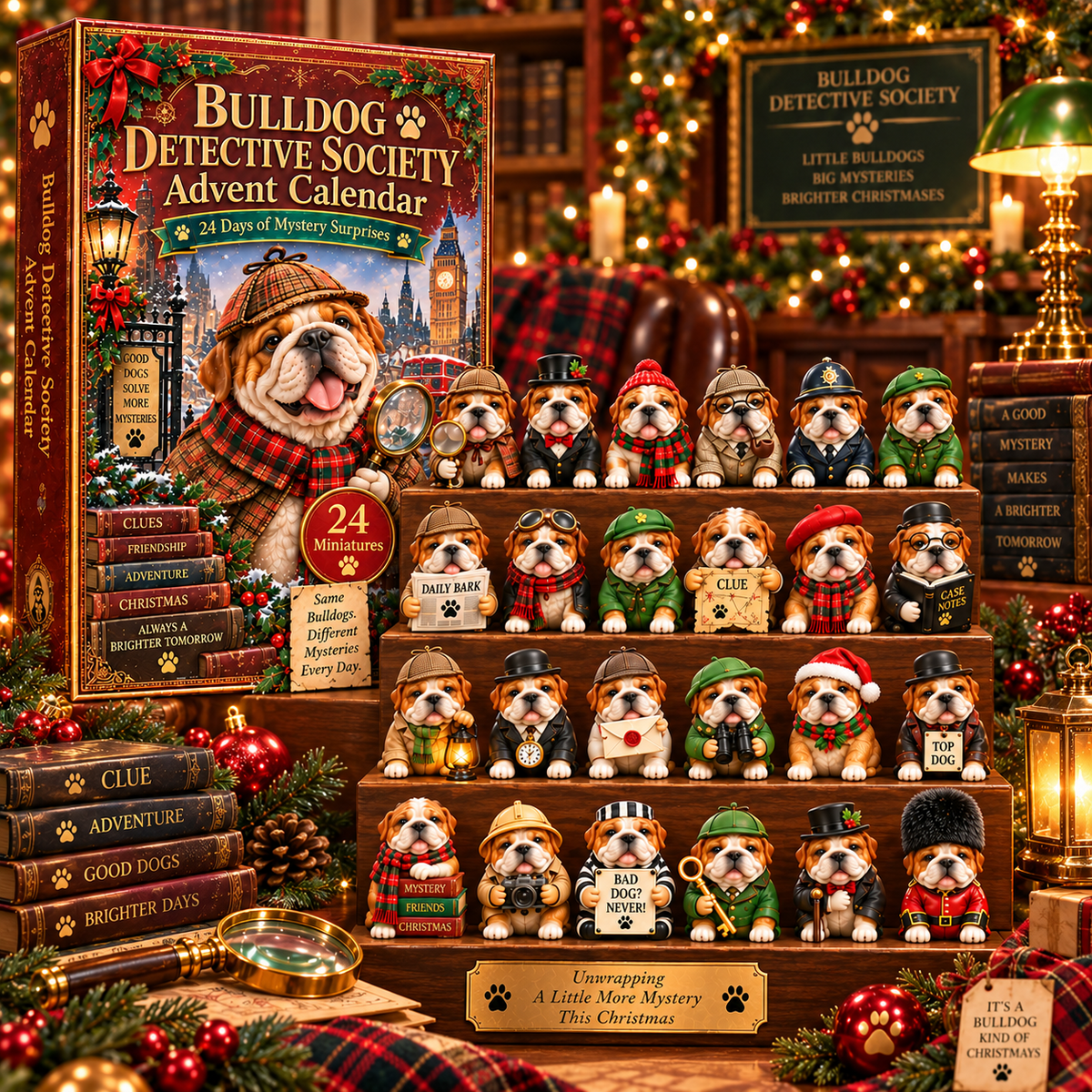 2026 Bulldog Detective Society Advent Calendar 🐶🔎 – 24 Days of Mystery & Mischief