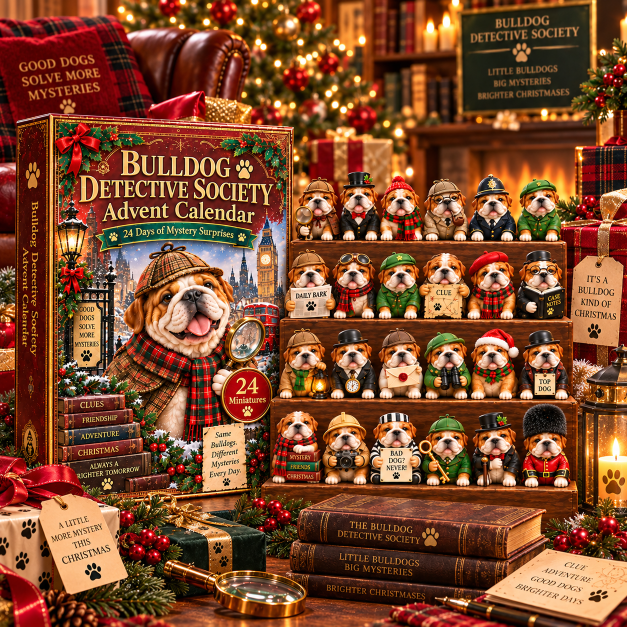 2026 Bulldog Detective Society Advent Calendar 🐶🔎 – 24 Days of Mystery & Mischief