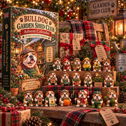 2026 Bulldog Garden Shed Club Advent Calendar 🐶🌿 – 24 Days of Garden Surprises