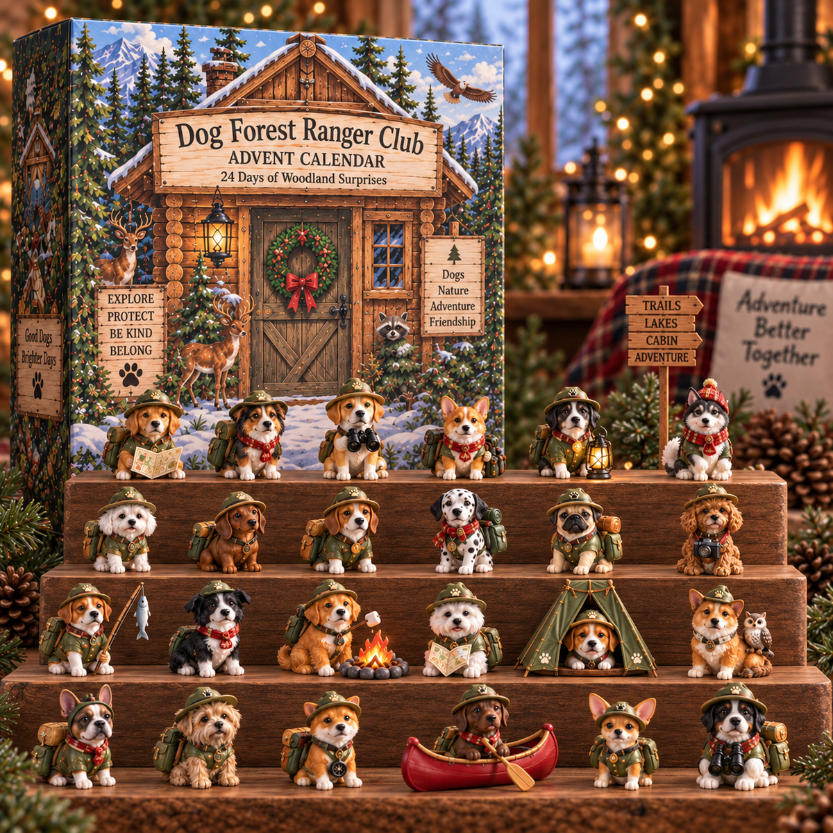 2026 Dog Forest Ranger Club Advent Calendar 🐶🌲 – 24 Days of Woodland Adventures