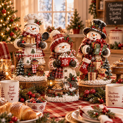 🥞 Christmas Morning Snowmen Collection | 3 Cozy Holiday Characters